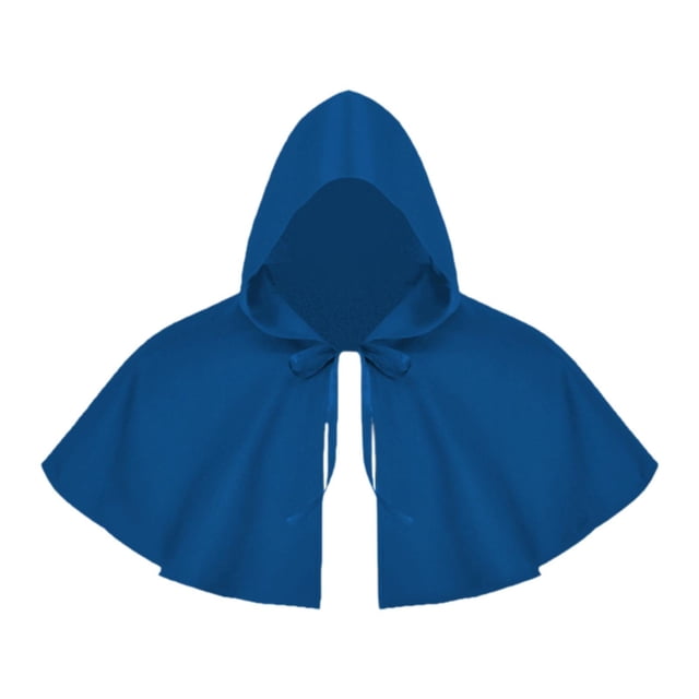 Capas de Halloween, disfraz de cosplay, accesorios de fiesta, mujeres, hombres, capucha, chal gótico azul
