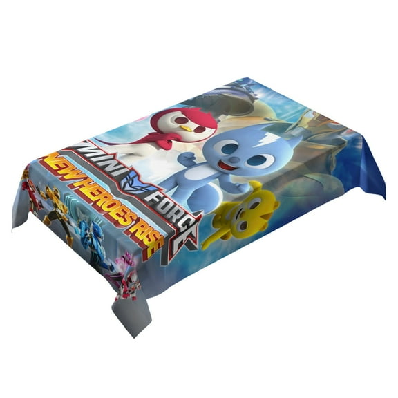 Miniforce-theme square tablecloth has an iconic print, fits most tables, and is easy to care for perfect gifts for fans friends and family，55" x 71"（140*180cm）