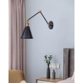 thumbnail image 2 of Aiwen Metal Light Fixture Industrial Retro Wall Mounted Lamp Swing Arm Wall Sconce, 2 of 10