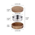 thumbnail image 2 of Xihbxyly Cenicero de Madera con Tapa, Diseño Resistente Al Viento, Interior de Acero Inoxidable, Fácil de Limpiar, Decoración Moderna para El Hogar, Uso Versátil para Interiores y Exteriores, Elegant, 2 of 7