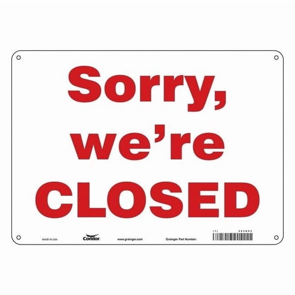 Condor Safety Sign,10 in x 14 in,Polyethylene 485N02