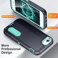thumbnail image 4 of for iPhone SE Case 2022/2020, iPhone 7/8 Phone Case with Built in Kickstand, Shockproof/Dustproof/Drop Proof Military Grade Protective Cover for Apple iPhone SE/7/8 4.7"(Blue/Cyan), 4 of 14
