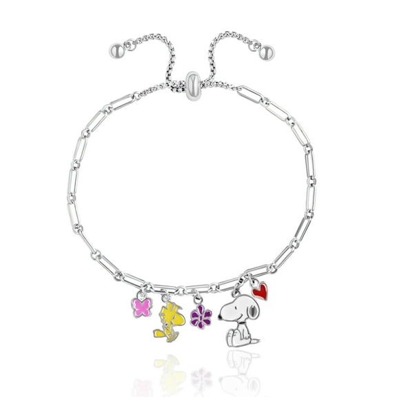 Peanuts Adjustable Lariat Snoopy Charm Bracelet
