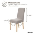 thumbnail image 3 of Deconovo Decorativo Sólido Fundas de silla, Extraíble White Chair Slipcover Jacquard Dots Comedor Fundas de silla, Juego of 4, Khaki, 3 of 7