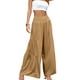 thumbnail image 4 of Txlixc Pantalones de piernas anchas para mujeres, pantalones de cintura alta de color sólido Txlixc moda, 4 of 8
