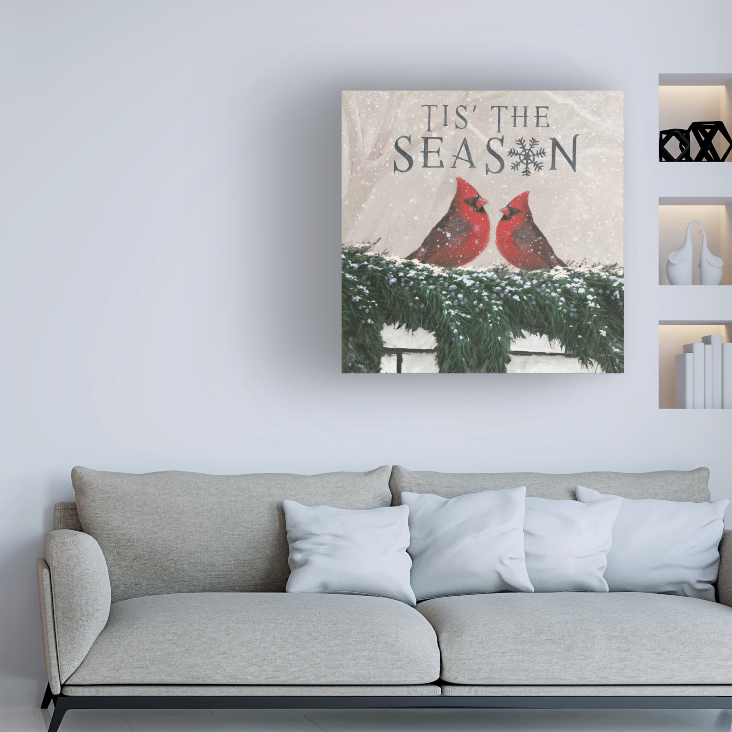 Trademark Fine Art 'Christmas Affinity X Two Birds' Canvas Art by James Wiens