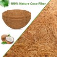 thumbnail image 3 of Hanging Basket Liner Outdoor Planter Liners,Round Coco Fiber Liner Pre-Formed Replacement Basket Shaped Liner Natural Coconut Fiber Liner for Flower Pot Garden Vegetables Less Watering 8 Inch 4 Pack, 3 of 8