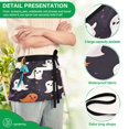thumbnail image 4 of Yayeee Waist Apron with Pockets for Cooking Waterproof Half Server Aprons, White Halloween Ghosts, 4 of 7