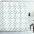 thumbnail image 1 of Ambesonne Vintage Airplane Shower Curtain, Travel Pattern, 69"Wx84"L, Pale Blue White, 1 of 3