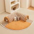 thumbnail image 1 of Cama para Gato creativa, cabaña para jugar, centro de juegos interactivo para ejercicio ligero y duradero para animales pequeños de interior , Café, 1 of 10
