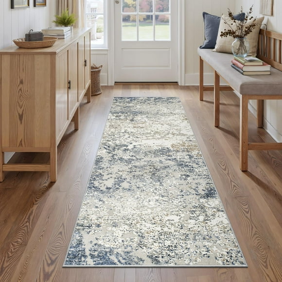 Alfombra Runner Art&Tuft, 76 x 183 cm, antideslizante, resistente a las manchas