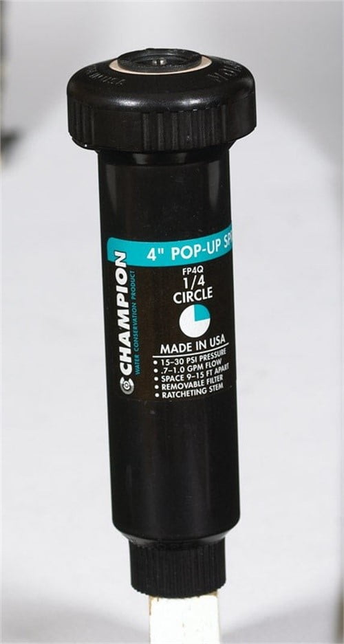Champion FP4Q PopUp Retractable Spring Loaded Sprinkler, 1/2 in FNPT