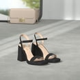 thumbnail image 2 of Sandalia DREAM PAIRS GISELLE Negra con Tacones de Bloque de 11 cm Talla 10, 2 of 7