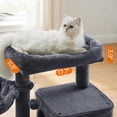 thumbnail image 4 of BestHome Multi-Level Cat Tree & Condo – Sturdy Climbing Tower with Sisal Scratching Posts & Interactive Toys,36 inch, Gray, 4 of 7
