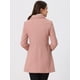thumbnail image 4 of Abrigo Largo De Invierno Allegra K Rosa Empolvado Con Cuello Peter Pan Y Doble Botonadura Para Mujer, 4 of 6