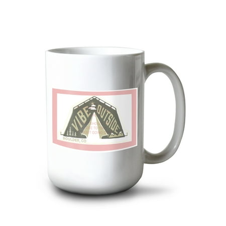

Lantern Press 15 fl oz Ceramic Mug Boulder Colorado Outdoor More Series Compass Dishwasher & Microwave Safe