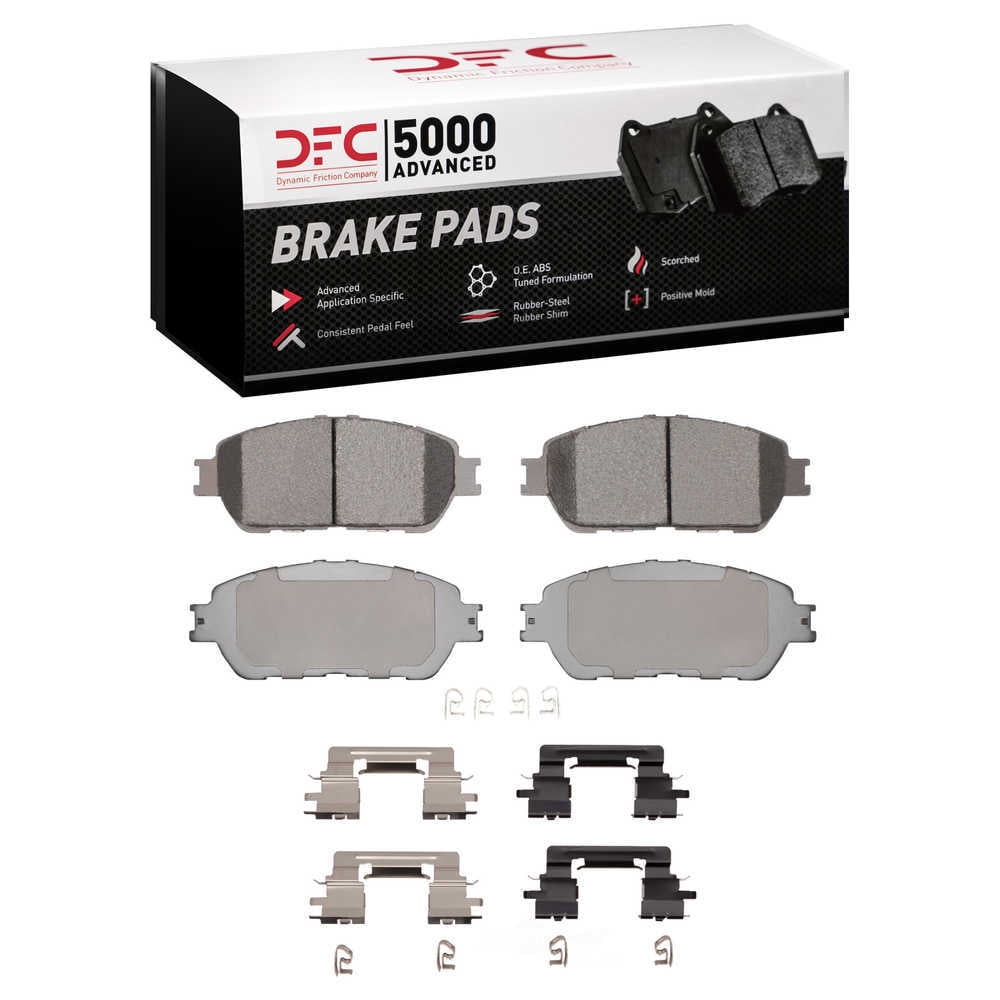 Dynamic Friction Company 1551-0906-01 DFC 5000 Advanced Brake Pads - Ceramic and Hardware Kit - OE