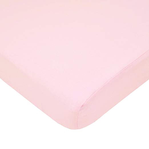 TL Care Inc Pink Cotton Fitted Sheets, Crib Bed