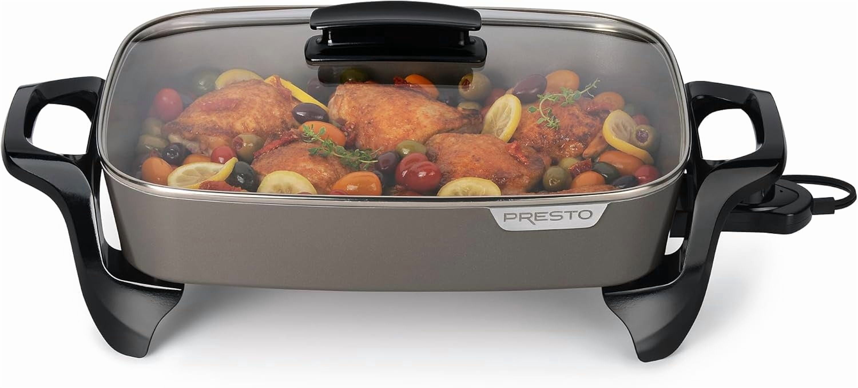 16-Inch Ceramic Electric Skillet, Grey