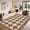 Brown, variant on HIWEAVER Black/White 2' x 6' Scalloped-edge Easy Jute Runner Rug for Hallway Modern Checkered Indoor Outdoor Neutral Carpet for Patios Non Slip Washable Throw Mat for Home Decor