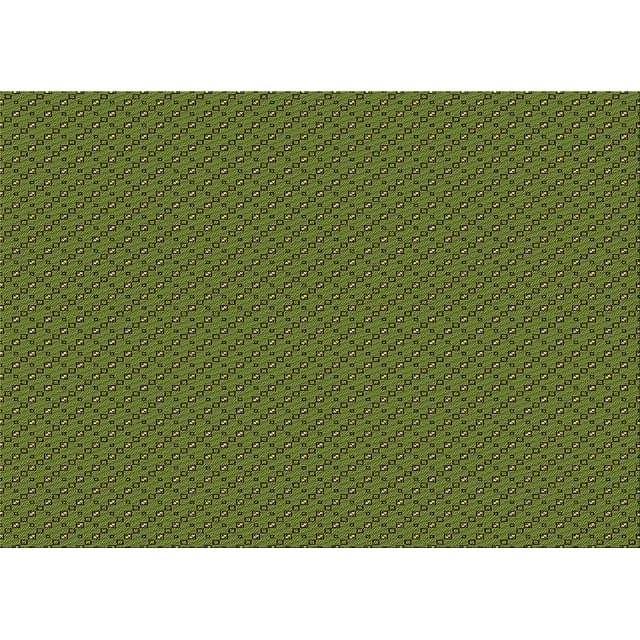 Ahgly Company Tapis d'Intérieur Lavable en Machine Rectangle Transitionnel Armée Zone Verte, 2' x 5'