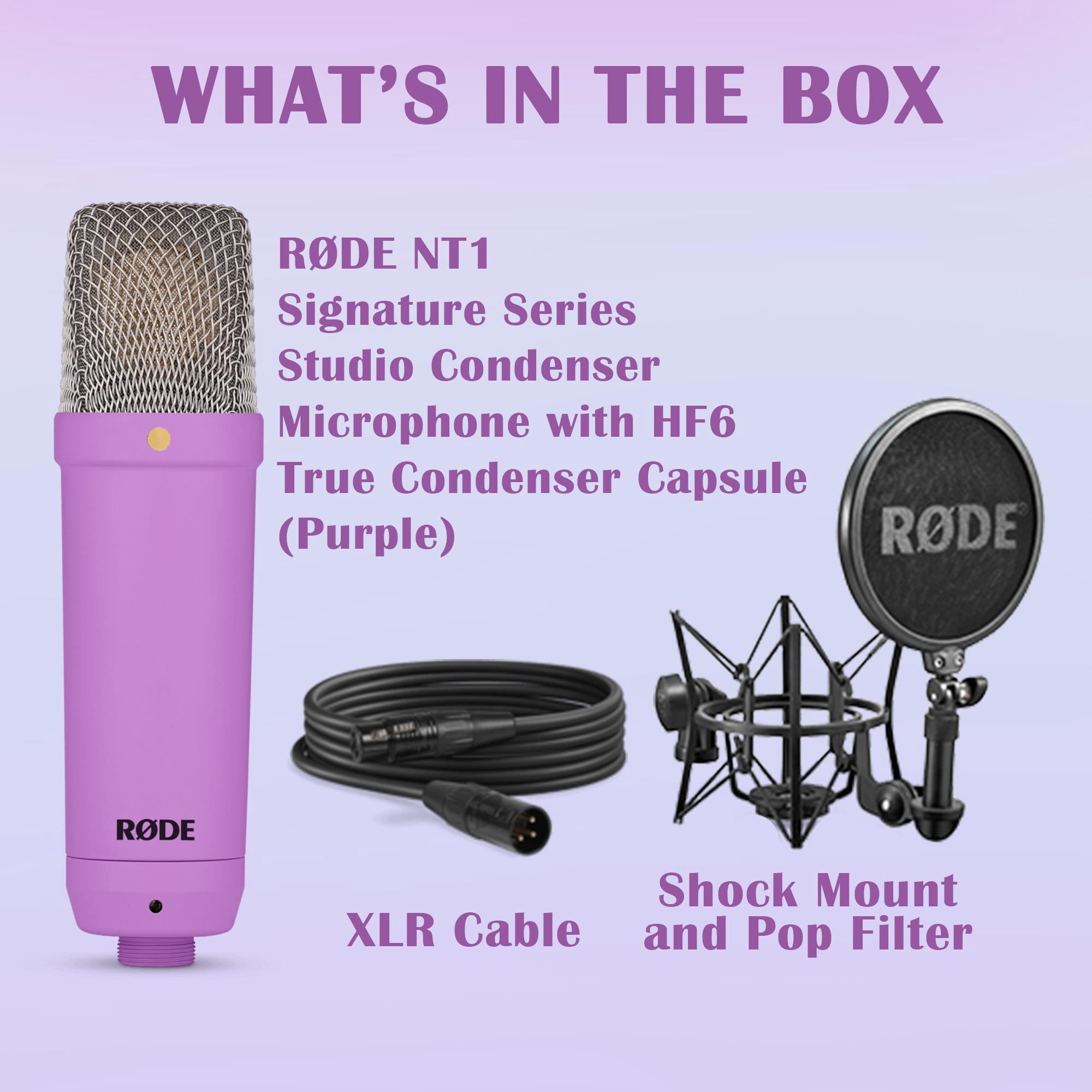 RODE NT1SIGNATUREPURPLE, Studio Condenser Microphone