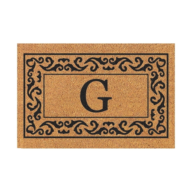Doormat Outdoor Door Mat Runner Accent Rugs for Front Door Indoor Easy to Clean Indoor Mats Front Door Mat for Home Entrance, Door Mat Outside Entrance, Welcome Mat Indoor, 16x24 Inch G Alphabet Mats