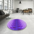 thumbnail image 3 of Ahgly Company Indoor Rectangle Patterned Heliotrope Purple Area Rugs, 7' x 10', 3 of 6