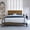 Brown, variant on Home Design Rogers Twin Solid Wood Platform Bed Frame with Panel Headboard, No Box Spring Needed, Gray