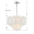 thumbnail image 5 of ADD-308-CH-WH Crystorama Lighting Addis - 9 Light Chandelier-14.25 Inches Tall and 22 Inches Wide-Polished Chrome Finish-White Glass Color, 5 of 7