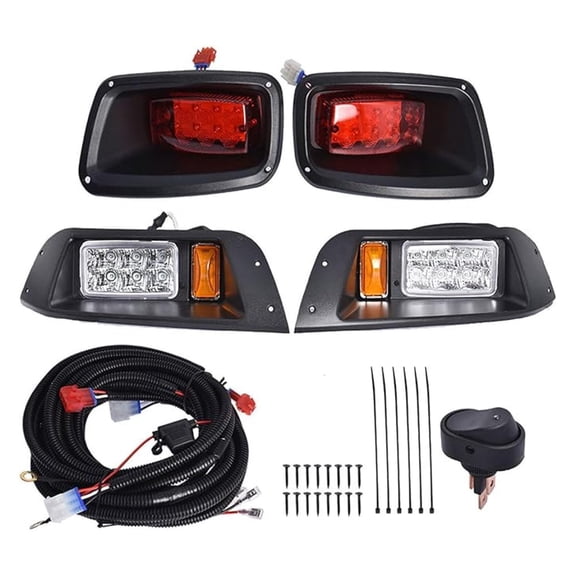 Adjustable Light Kit Headlights and Taillights 12V Replacement for EZGO TXT 1996-2013