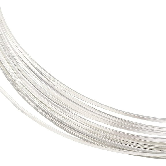 23 Gauge 16 Feet Silver Square Copper Wire Bendable Metal Craft Wire for Necklace Bracelet Making and Handmade Project