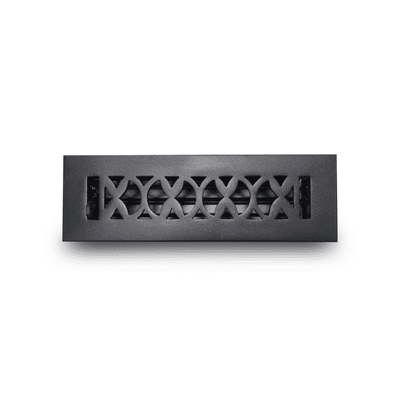 

Prima Decorative Hardware Cast Iron Floor Register 2″ x 10″ VR-100 - Black No Holes