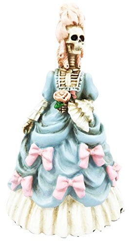 Details about   Gothic Day Of The Dead Lady Diva Skeleton With Fox Statue Danza De Dama Figurine 
