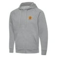 thumbnail image 2 of Men's Antigua Heather Gray Boston Bruins Victory Full-Zip Hoodie, 2 of 3