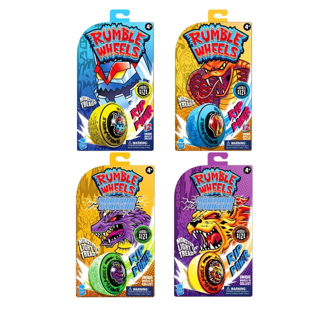 Cepia LLC Rumble Wheels Rip Cord Racing, paquete de 4