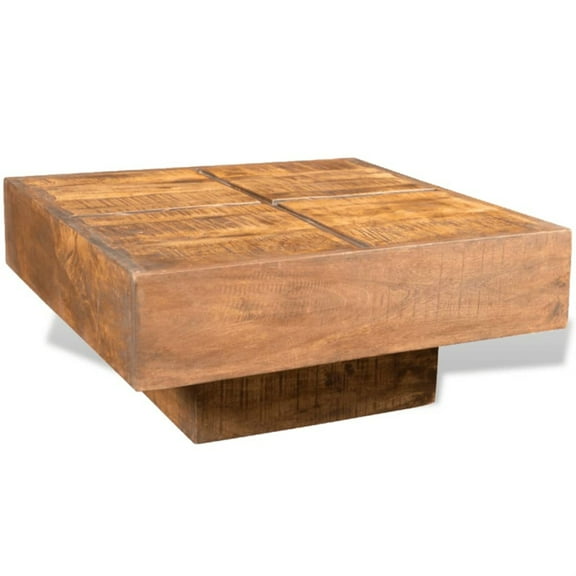 Casafoyer Coffee Table Brown Square Solid Mango Wood