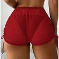 thumbnail image 7 of Chbgutlmr Womens Shorts Drawstring High Rise See-Through Elastic Waist Lounge Shorts Casual Comfy Summer Cute Shorts, 7 of 7