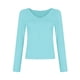 thumbnail image 4 of Camisa lisa de manga larga con cuello en V para mujer - Blusa ajustada para fiestas informales - Tallas S-XXL, 4 of 7
