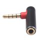 thumbnail image 2 of Adaptador , adaptadores de auriculares estéreo de ángulo de 90 degree de 3,5 mm  Negro shamjiam Adaptador de auriculares, 2 of 9