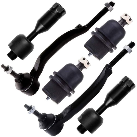 CCIYU Front Driver Side Outer Tie Rod End Inner Tie Rod End Lower Ball Joint fit for 2002 for Chevrolet Trailblazer Ext for GMC Envoy XL for Oldsmobile Bravada 6pcs Suspension Kit