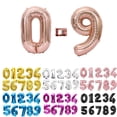 thumbnail image 2 of Globos digitales con números de papel de aluminio dorado y plateado de 16, 32 y 40 pulgadas, para cumpleaños, bodas, fiestas, suministros para baby shower, 2 of 5