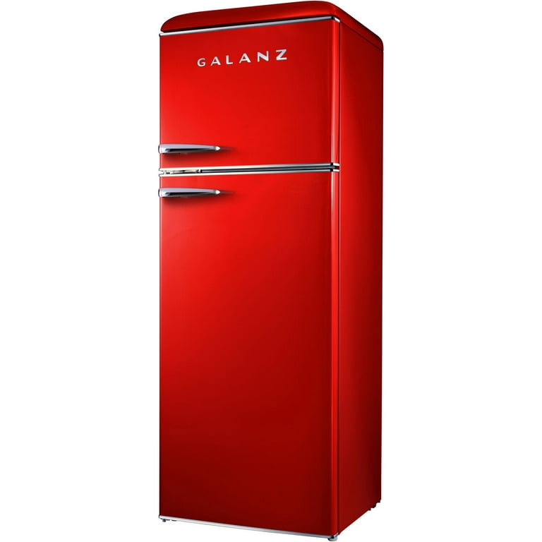 Galanz 12-Cu. Feet. Top Mount Retro-Style Refrigerator, Red