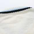 thumbnail image 5 of Men's V Neck Knit Sweater Long Sleeve Pullover Casual Striped Trim Sweater, 5 of 9