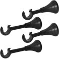 thumbnail image 1 of Supports de Tringle à Rideau Robustes 3/4 Pouce, Support d'Extension Réglable 4 - 5 Pouces pour Tringles de 5/8 à 3/4 Pouce, Supports pour Tringles à Rideau, Montage Mural (Noir - Ensemble de 4), 1 of 6