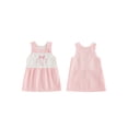 thumbnail image 2 of BemeyourBBs Half Way to One Baby Girl 1/2 Half Birthday Outfit Summer Dress Sleeveless Square Neck Bow Embroidery A-Line Dress Toddler Baby Girls Plaid Gingham Dress, 2 of 9
