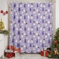 thumbnail image 2 of Shower Curtains Sets for Bathroom Decor Winter Christmas Tree Snowman Waterproof Bathroom Curtain with Hooks, Seamless Snowflake Purple for Bathroom Decor,60x72IN, 2 of 9