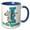Blue/White, variant on 3drose, I Is for Iguana Letter Abc Cartoon, 11oz Magic Transforming Mug