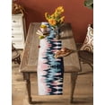 thumbnail image 5 of Ldtrchee Pink Mountain Table Runner 70 Inches, Modern Geometric Forest Trees Silhouette Bed Runner Dresser Scarves Tabletop for Indoor Outdoor Parties/Ceremony/Banquet, 13" x 70", 5 of 8