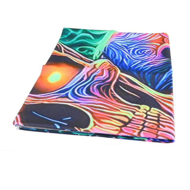 Tapiz De Calavera, Accesorios Coloridos De Tapiz De Luz Negro Hechas A Mano Tapiz Trippy Música Divertida Arte De Pared Hippie Reactivo UV Colgante De Pared
